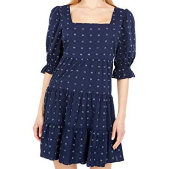 Madewell Dresses & Skirts - Madewell Square Neck Puff Sleeve Tiered Babydoll Dress